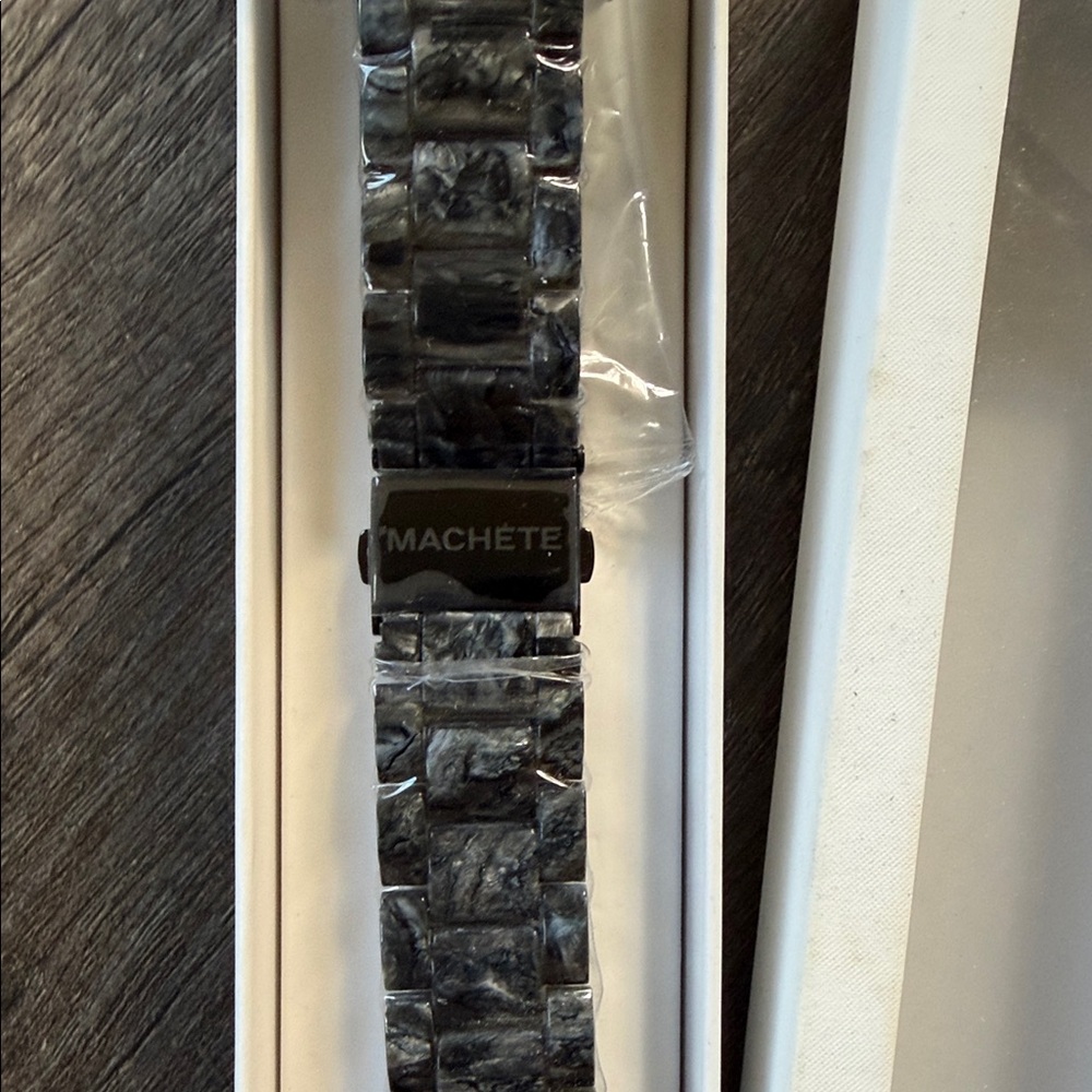 Machete Black Marble Link Apple Watch Band - Picture 2 of 3